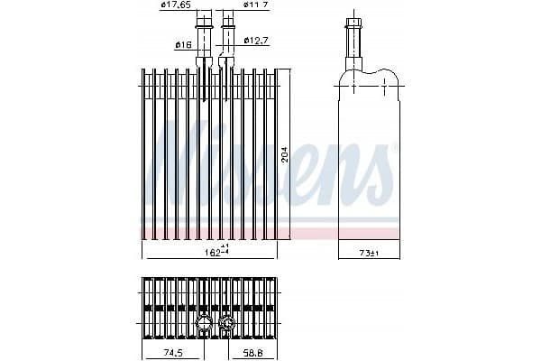 Evaporador de aire acondicionado Nissens 92378 nuevo 2
