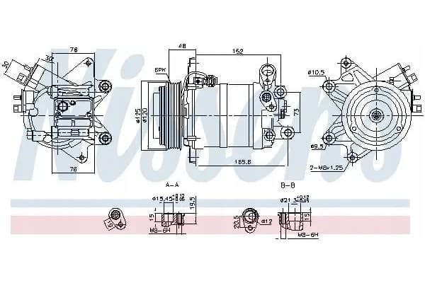 Compresor de Aire Acondicionado 890913 Nissens nuevo 6