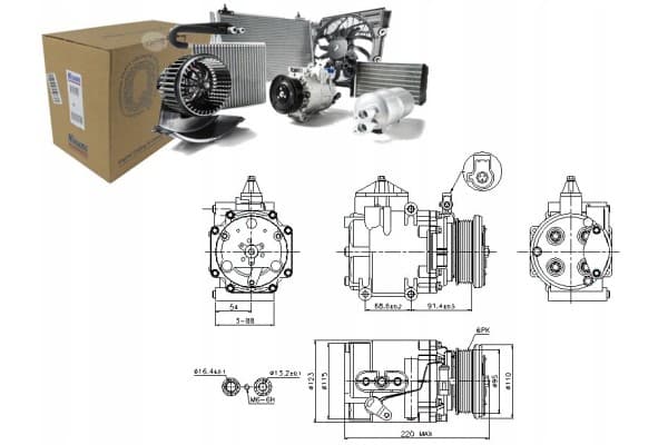 Compresor de aire acondicionado Nissens 89248 nuevo 7