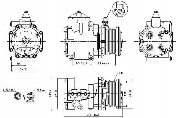 Compresor de aire acondicionado Nissens 89248 nuevo 10