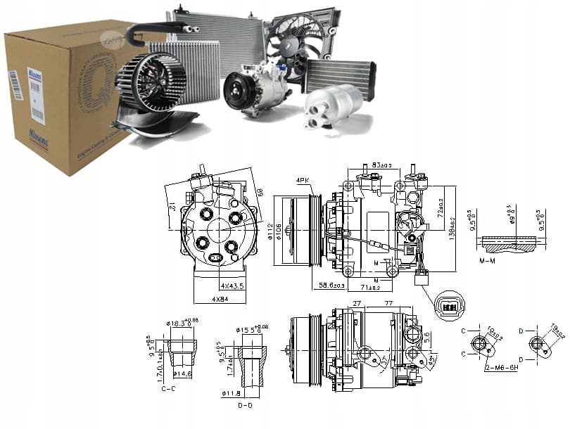 Compresor de Aire Acondicionado 890155 Nissens nuevo 7