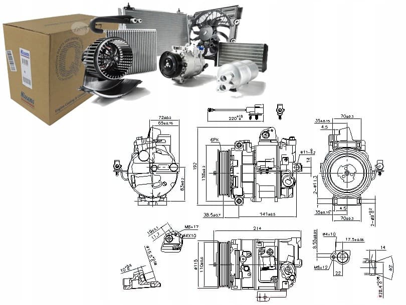 Compresor de aire acondicionado Nissens 890117 para Jaguar nuevo 2