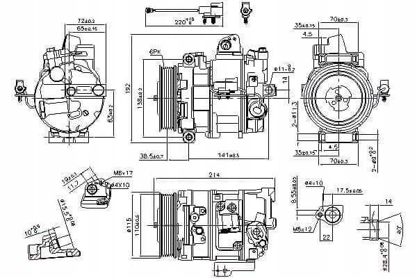 Compresor de aire acondicionado Nissens 890117 para Jaguar nuevo 3