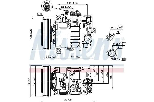 Compresor de Aire Acondicionado 89236 Nissens nuevo 5