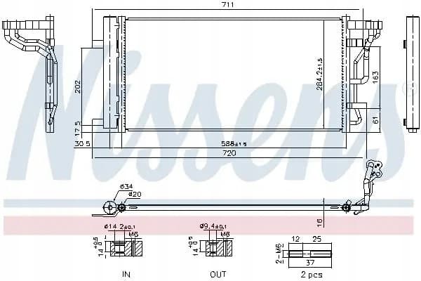 Nissens 940978 Condensador, aire acondicionado nuevo 2