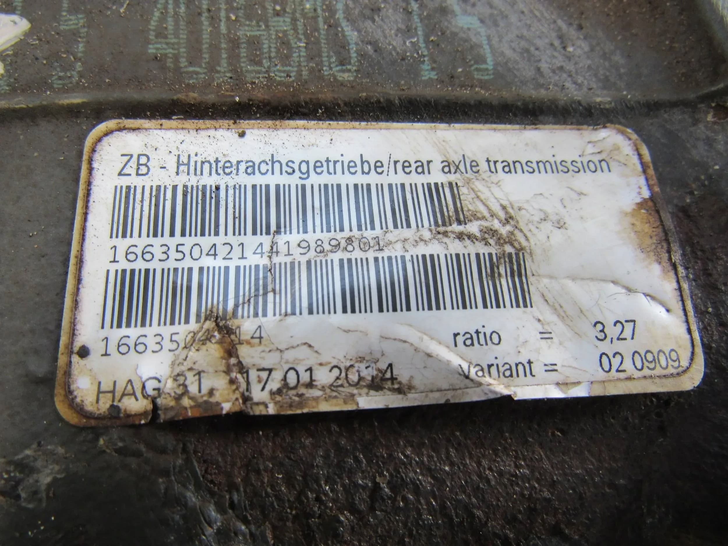 Puente Diferencial Trasero 3.27 Mercedes-Benz ML W166 usado 6
