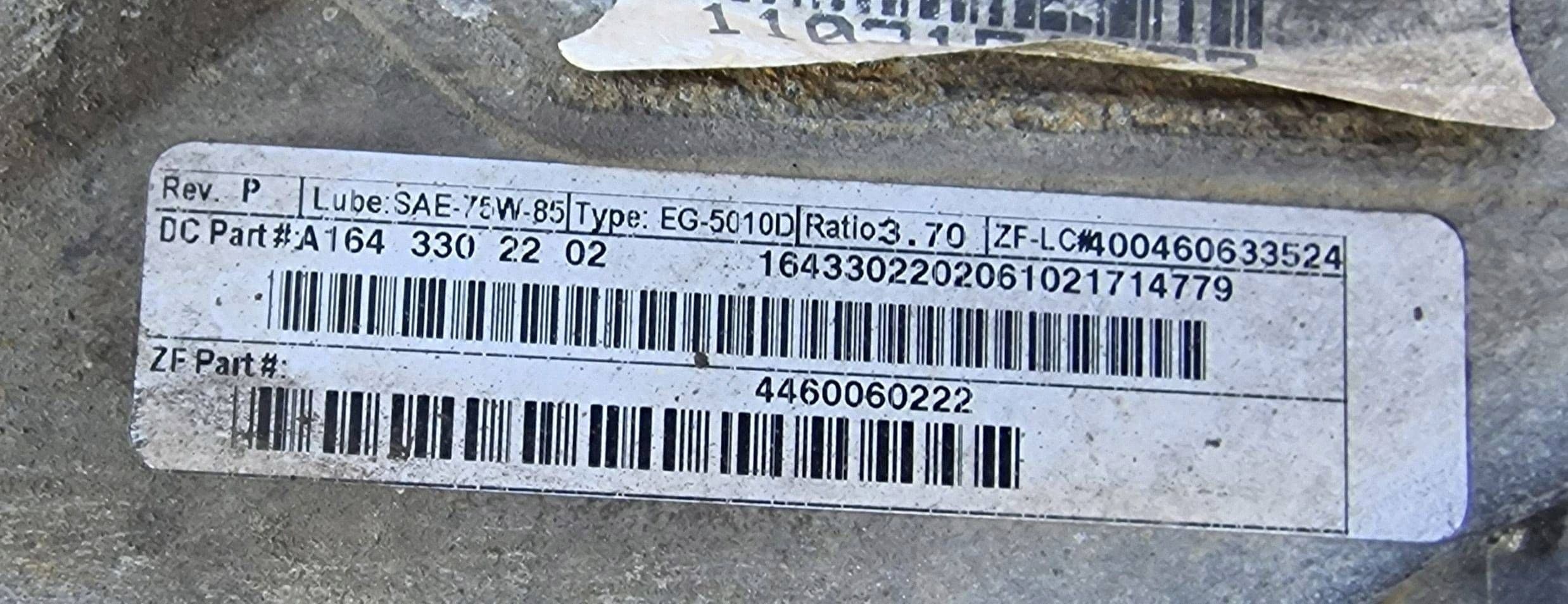Diferencial delantero Mercedes ML W164 3.0 CDI usado 3