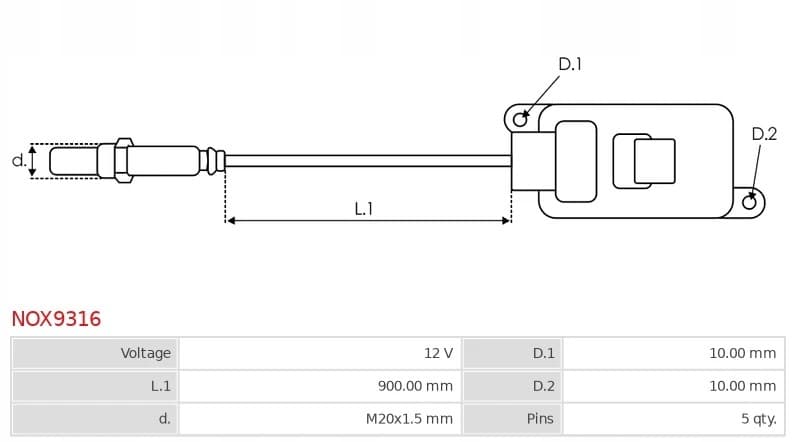 Sensor NOx nuevo de As-Pl 4
