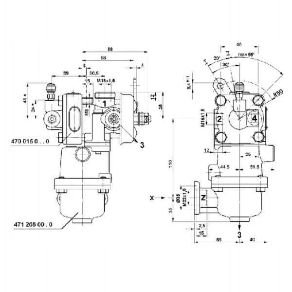 Válvula de control Wabco 4700155990 para semirremolque nuevo 2