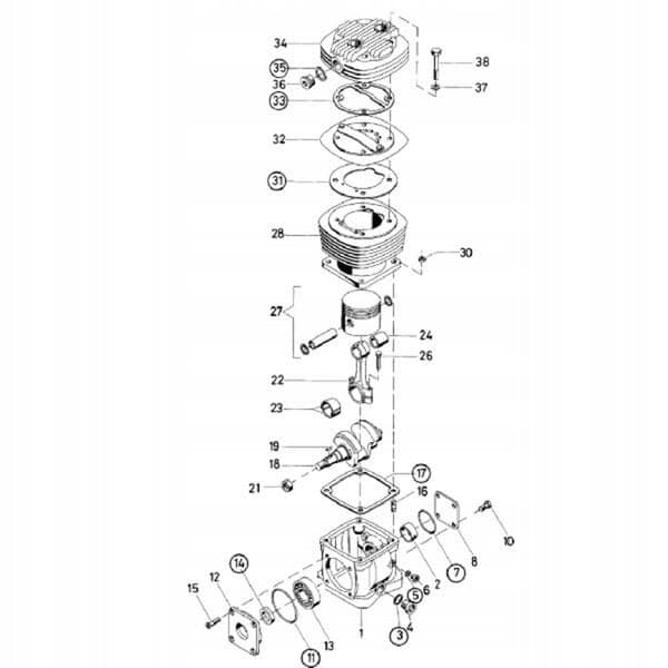 Kit de reparación Wabco 4110600012 para compresor de aire nuevo 2