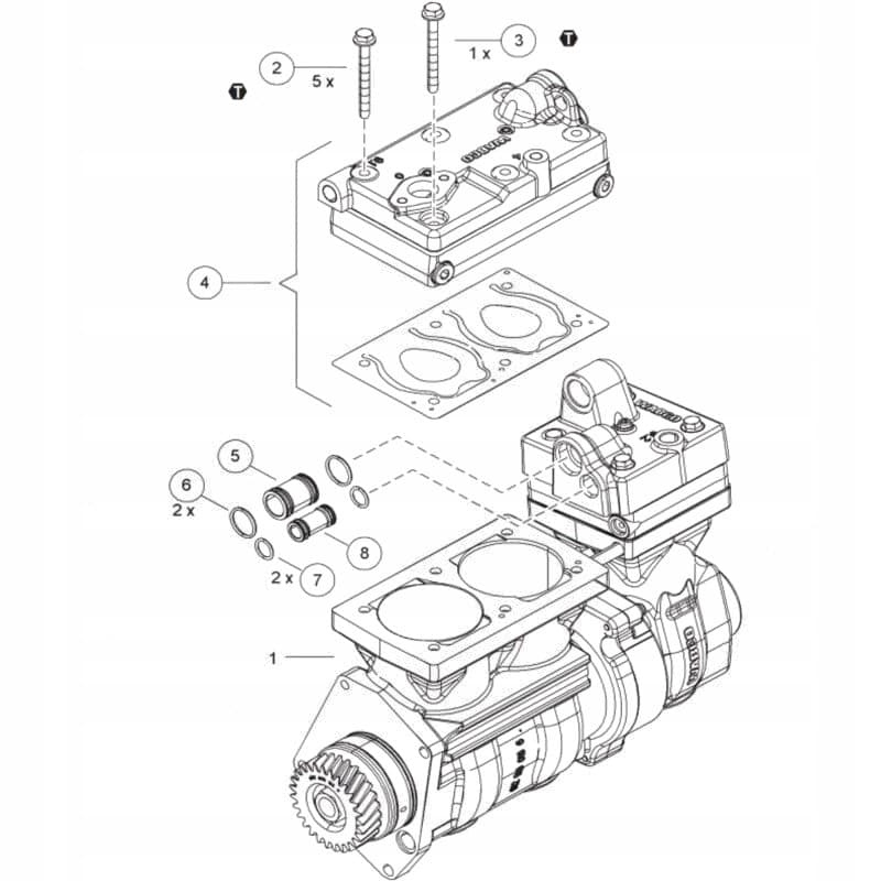 Kit de reparación para compresor de aire Wabco 9125109252 nuevo