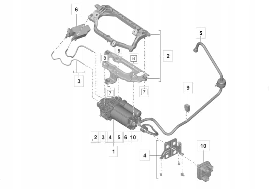 Soporte del Compresor Porsche Taycan Turbo S 9J1616199 nuevo