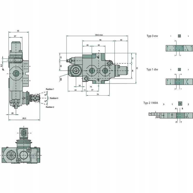 Válvula Monobloque Walvoil SD4-1 (KG3-120) - 38L nuevo 3