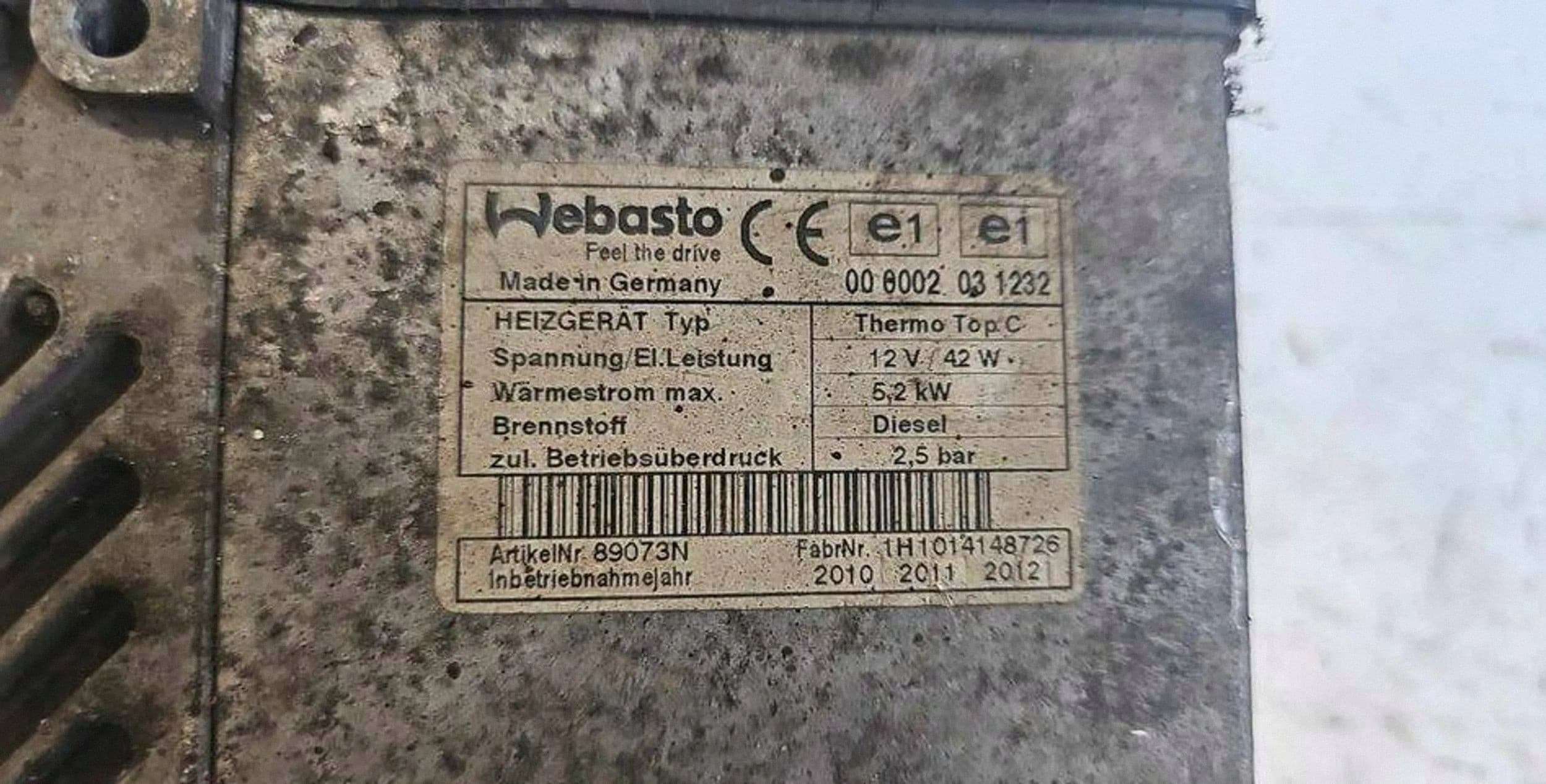 Calefactor estacionario (Webasto) Subaru Impreza Iii 89073N usado 2