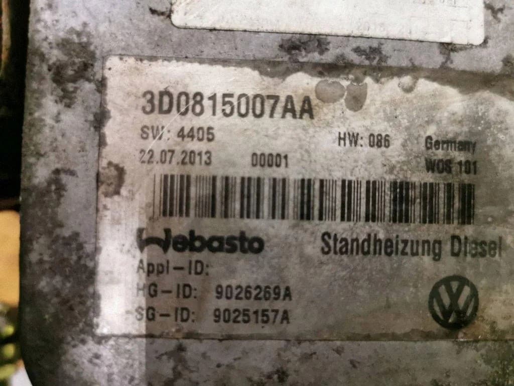 Calefactor estacionario (Webasto) Volkswagen Phaeton 2009 usado 6