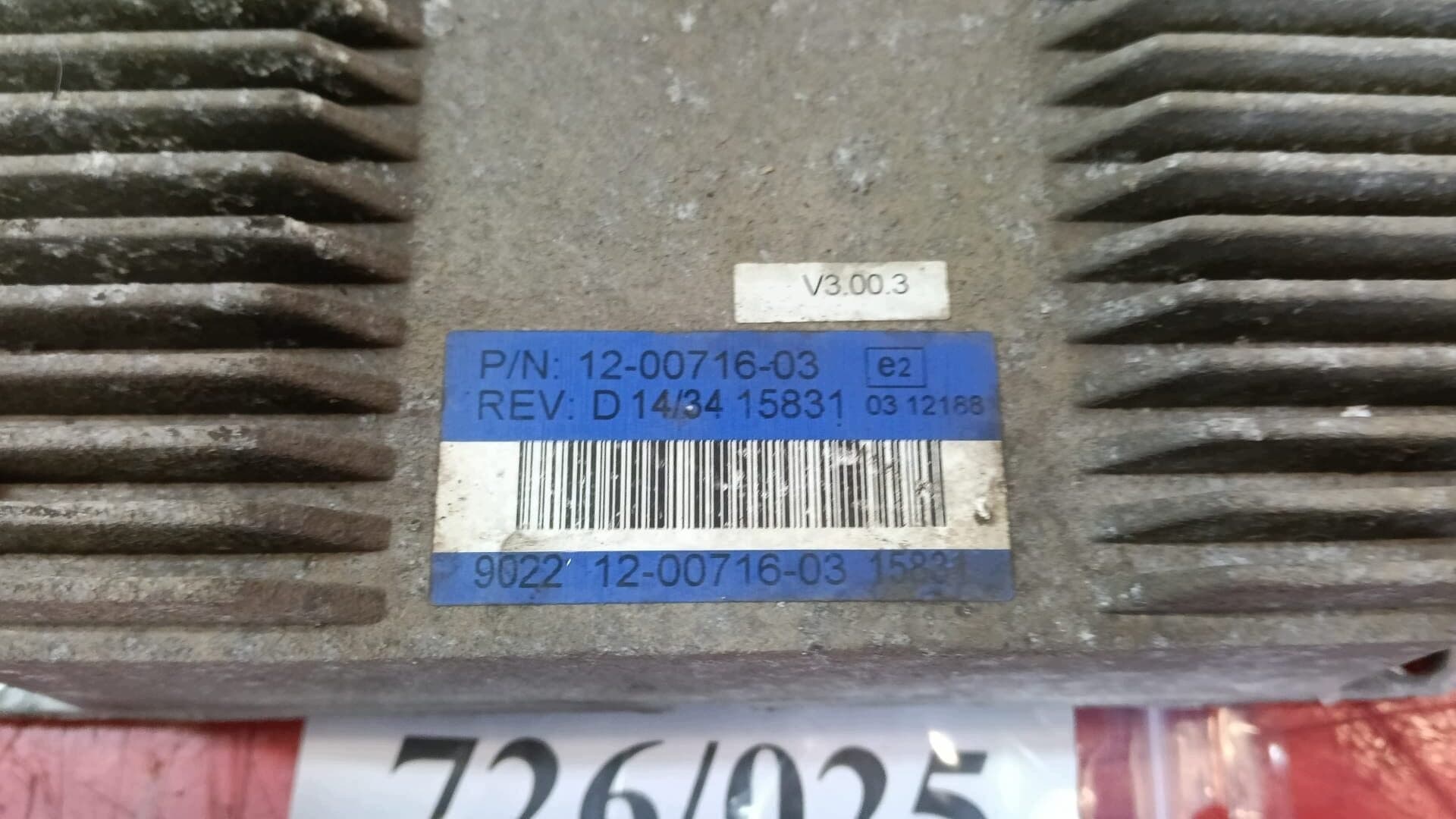 Placa de Control Carrier Xarios 12V 12-00716-03 No 726/025 usado 3
