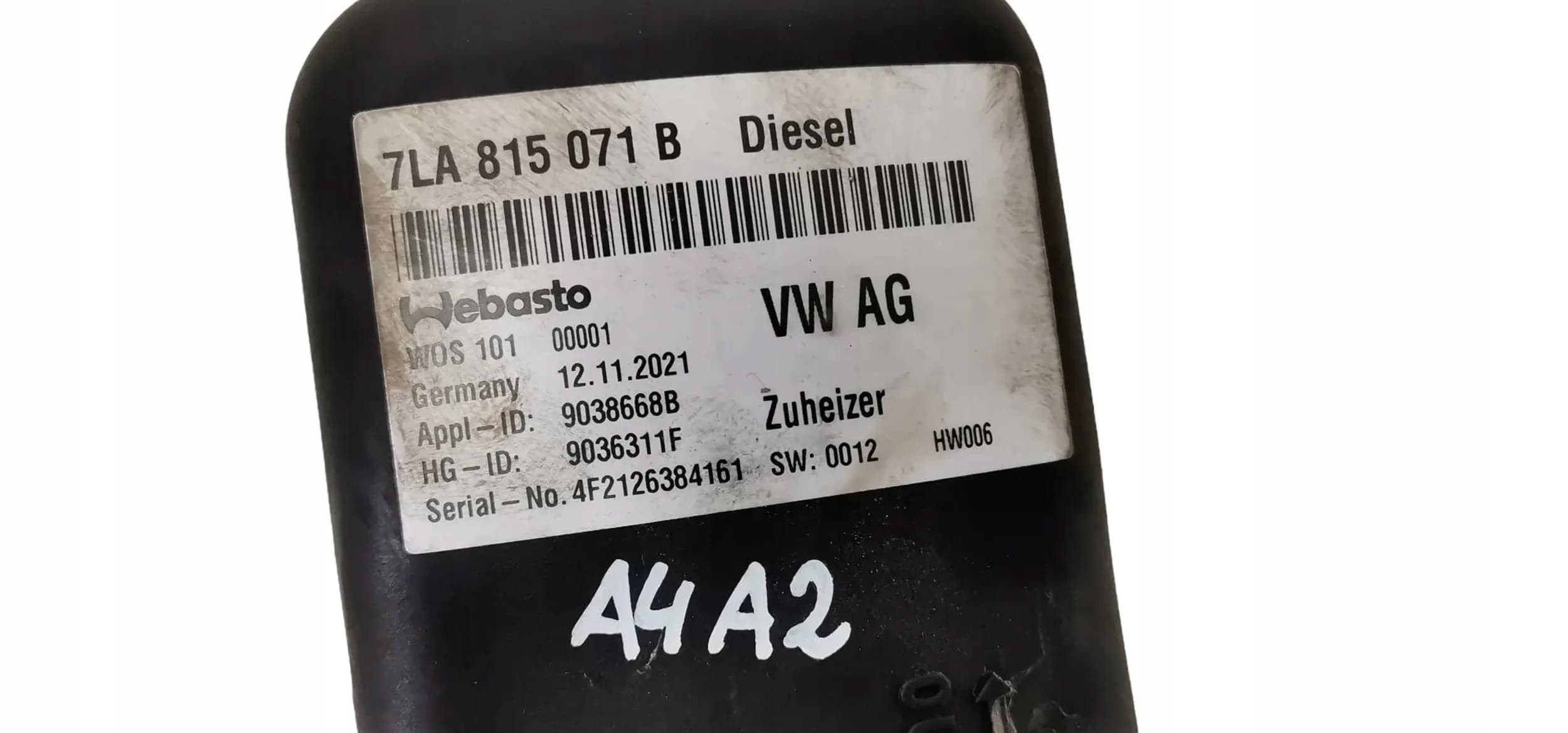 Calefactor estacionario Webasto VW T6 Transporter 7LA815071B usado 4