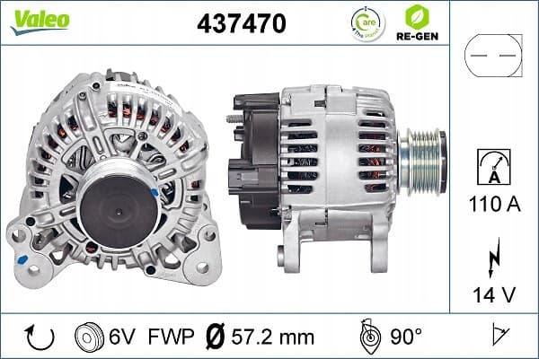 Alternador para Audi A1, A3 Seat Altea, Altea XL, Ibiza IV nuevo