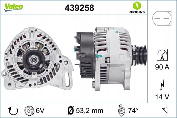 Alternador para VW Transporter T4 1.9D/2.0 07.90-04.03 nuevo