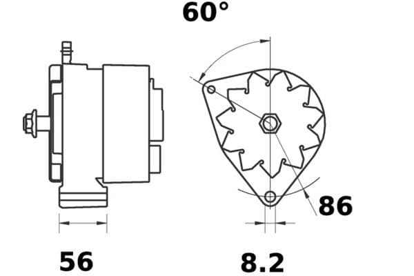 Alternador para MG 314 nuevo 4