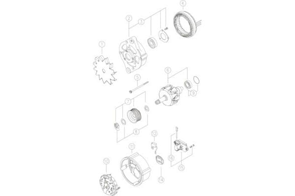 Alternador para MG 314 nuevo 5