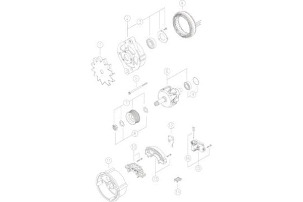 Alternador para MG 279 nuevo 3