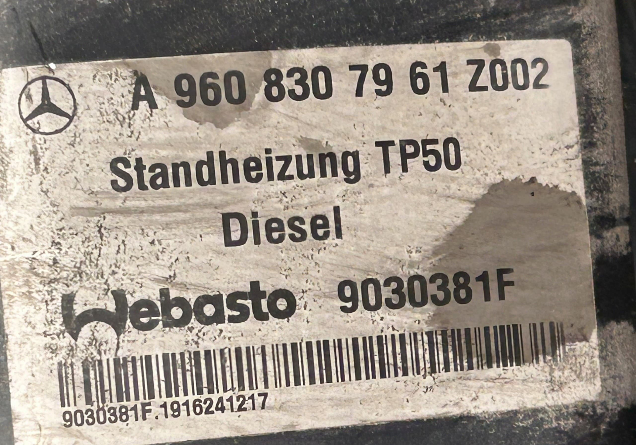Webasto TP50 para Mercedes Actros MP4 A9608307961 usado 9