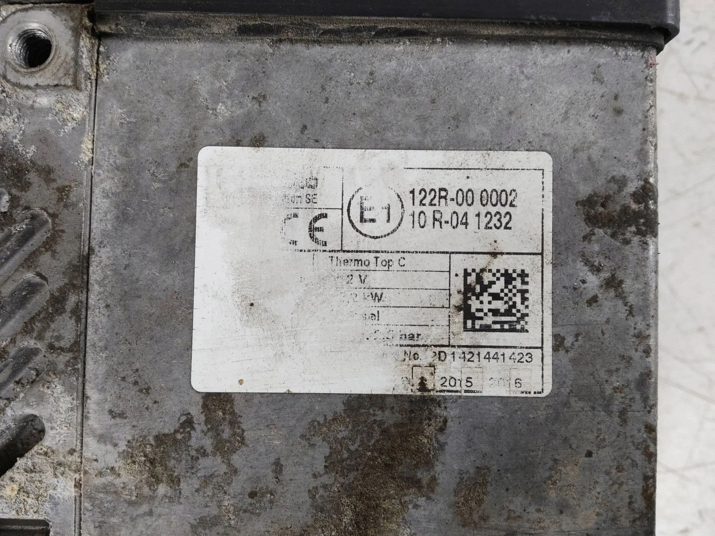 Calefactor auxiliar Nissan NV400 2014 (Webasto) 11421441423 usado 6