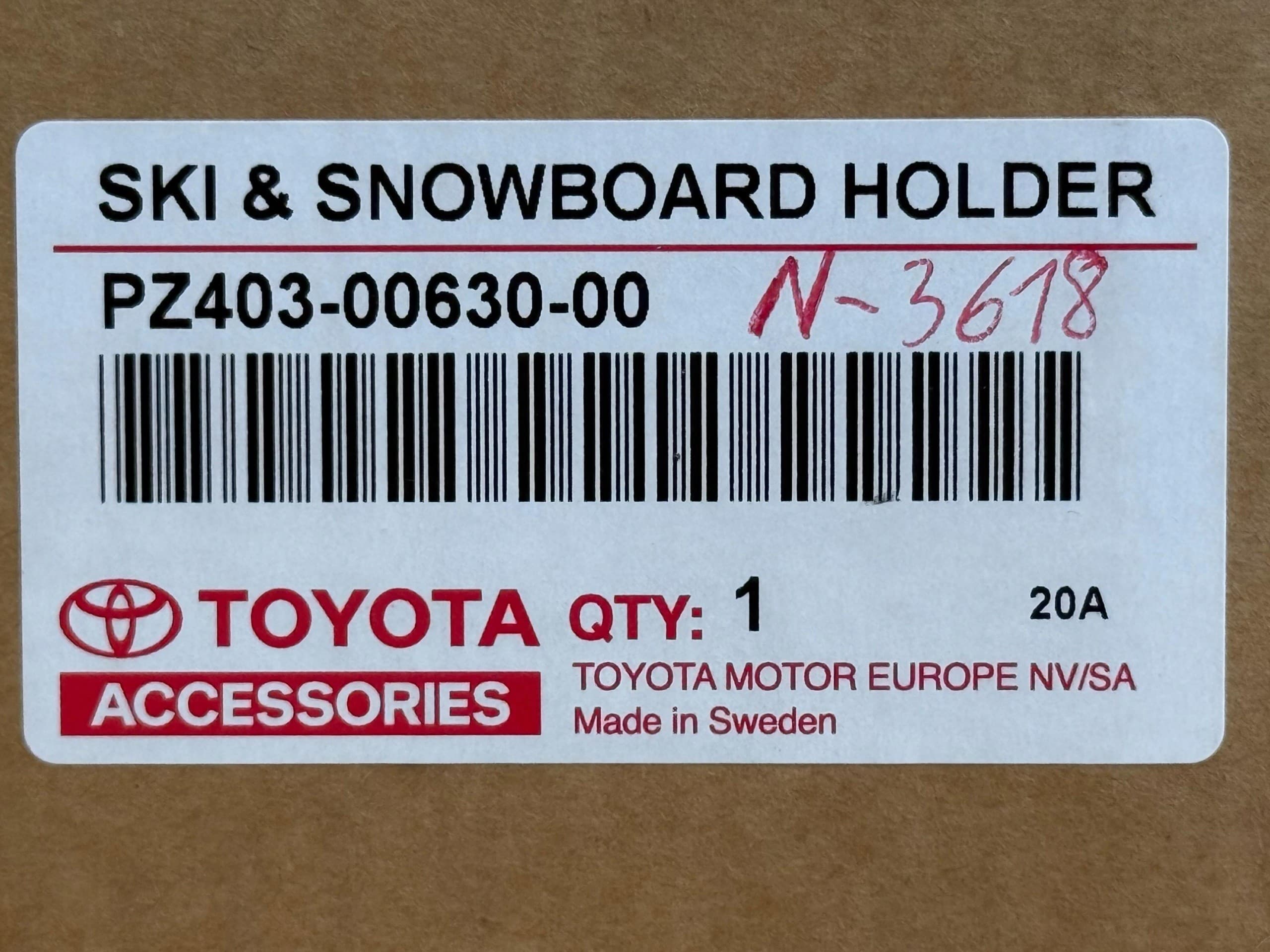 Soporte para Snowboard PZ403-00630-00 Toyota OE nuevo 10