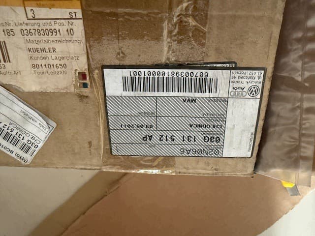 Enfriador de gases de escape EGR 03G131512AP nuevo 2
