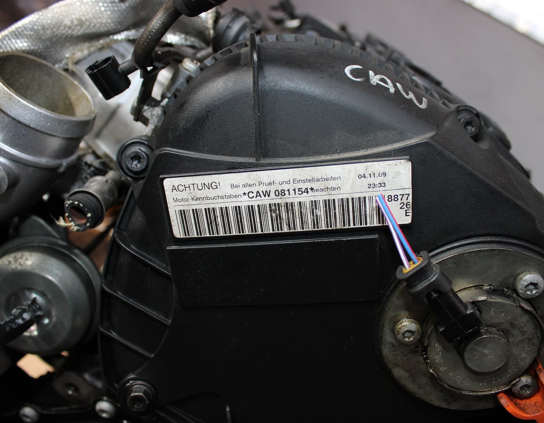 Motor de gasolina Audi A3 8P 2.0 Tfsi Caw completo usado 7