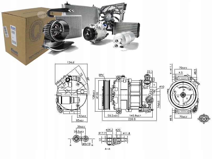 Compresor de aire acondicionado - Nissens 89584 nuevo 2