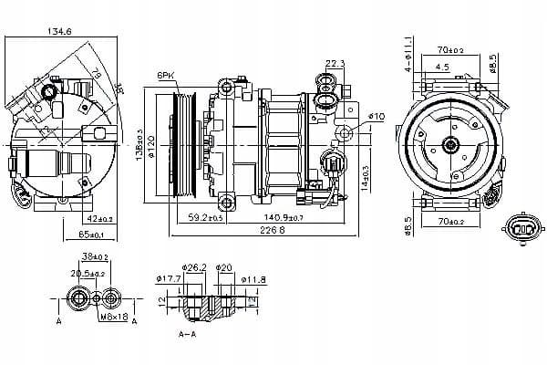 Compresor de aire acondicionado - Nissens 89584 nuevo 3