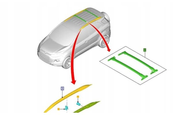 Barras de techo Ford EcoSport 2013 - 2023 usado