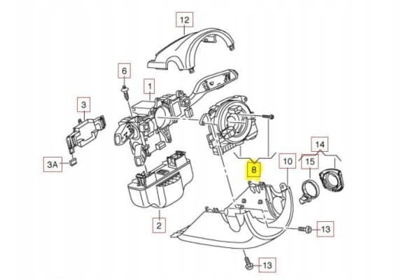 Módulo de Volante Audi A1, Original 5K0953569AL nuevo 4