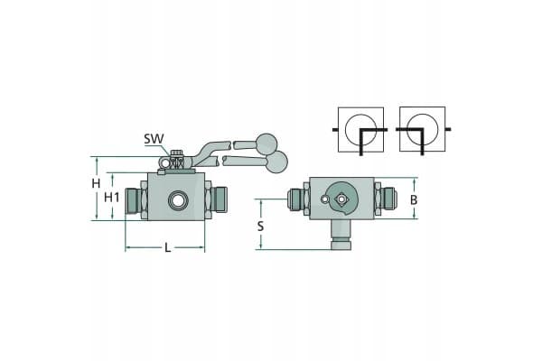 Válvula de Bola Pister Bkr-3L DN 25-1 Bsp usado