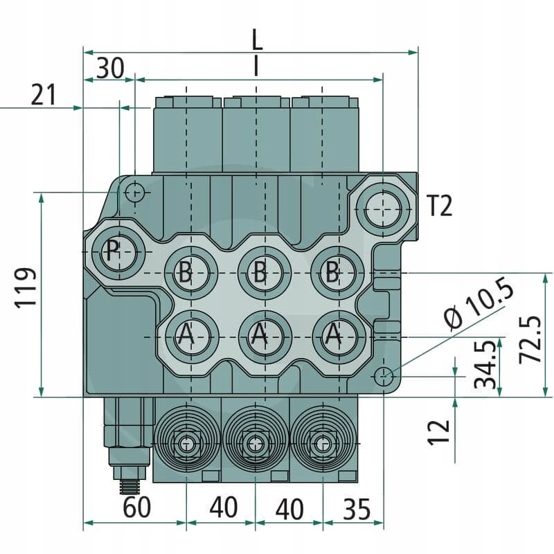Válvula Monobloque Blb BM 100/1 Gu-Mo-A1-T nuevo 4