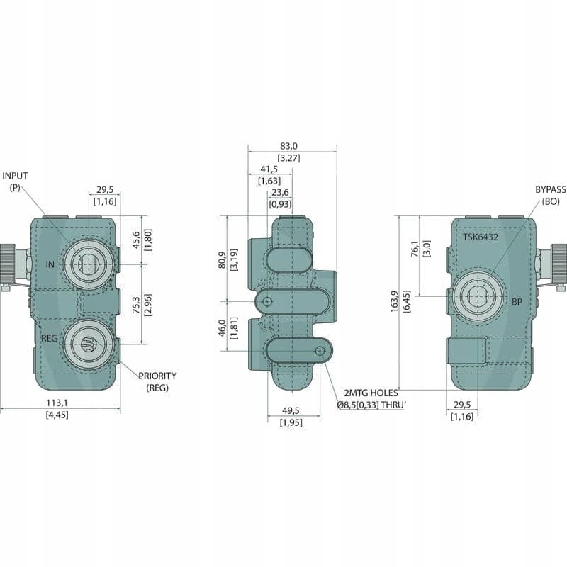 Válvula de Control de Flujo de 3 Vías Webtec VFD190RD250B3 nuevo