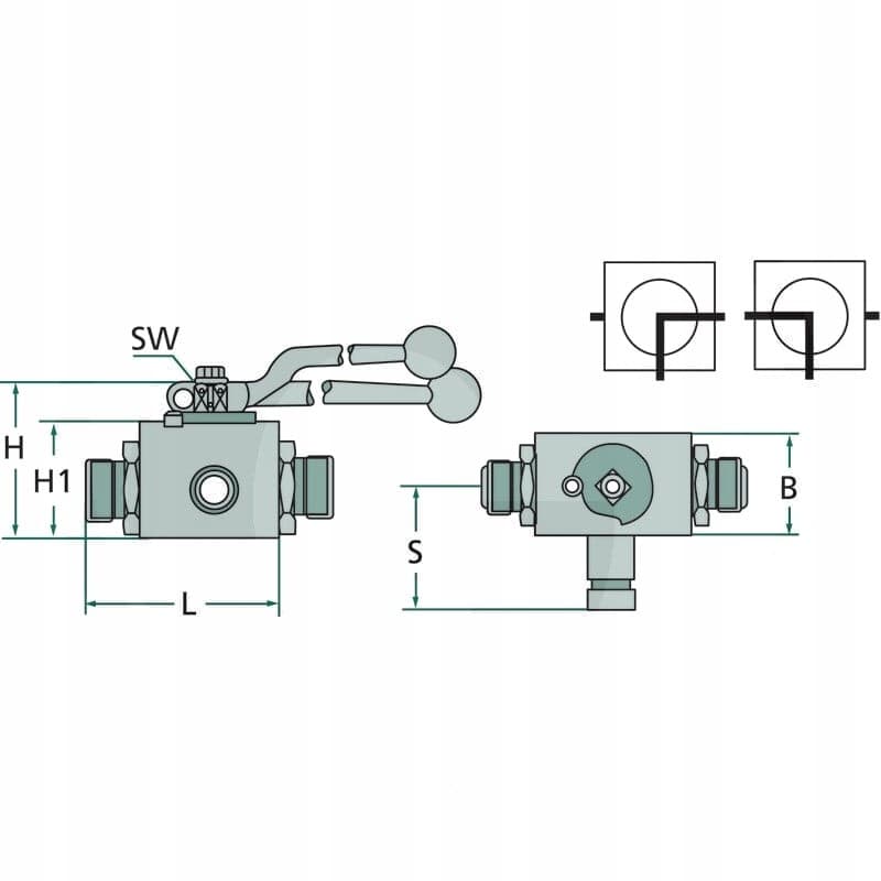 Válvula de Bola Pister Bkr-3L DN 25-1 Bsp nuevo