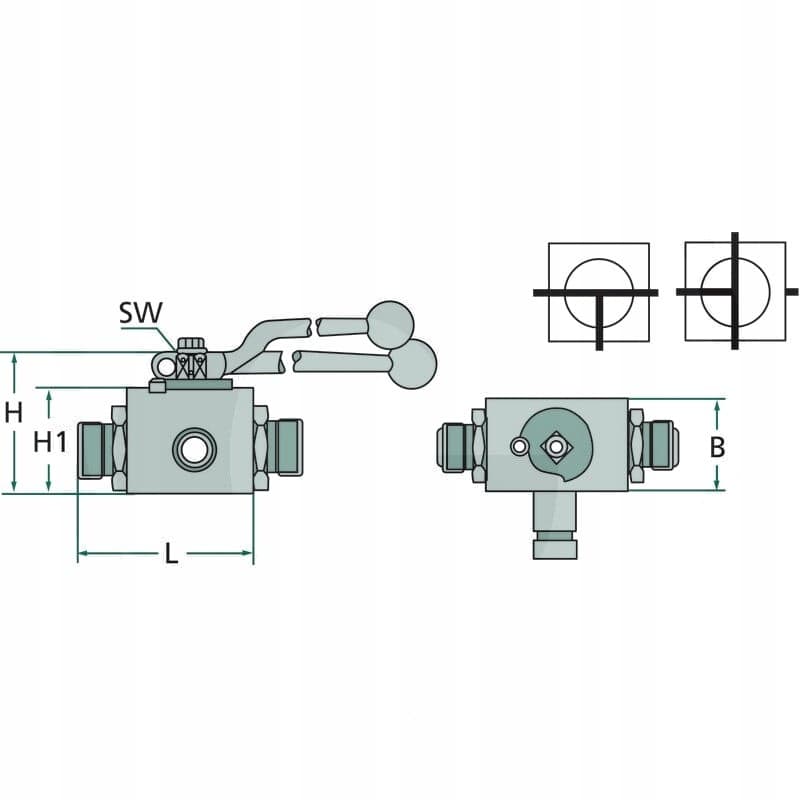 Válvula de Bola Pister Bkr-3L DN 25-1 Bsp nuevo 2