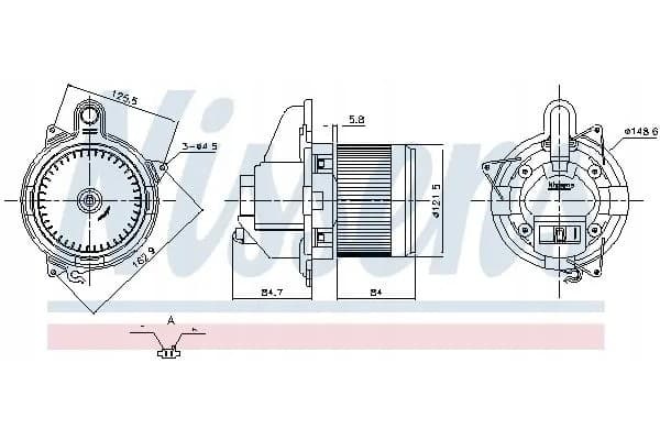 Ventilador interior Nissens 87846 nuevo 6