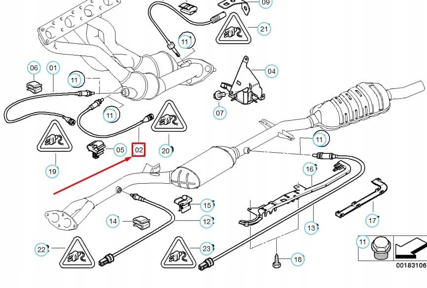 Sonda Lambda BMW 3 E46 11787512976 7512976 Original nuevo 4