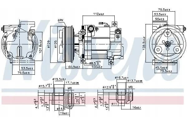 Compresor de aire acondicionado Nissens 89549 usado 2