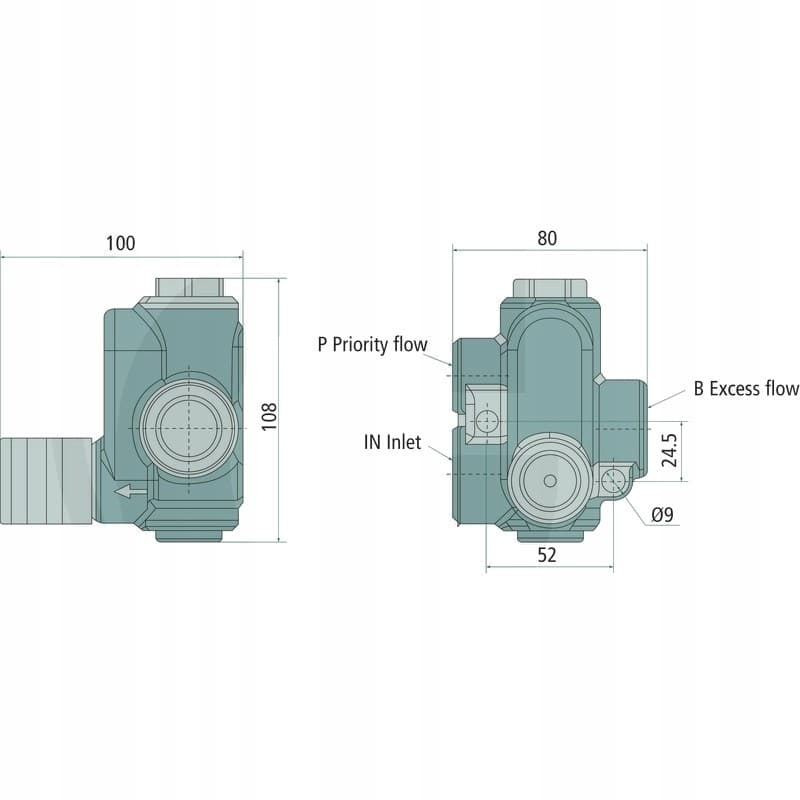 Válvula de Control de Flujo de 3 Vías Blb RF70 nuevo 2