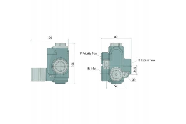 Válvula de Control de Flujo de 3 Vías Blb RF70 usado 2
