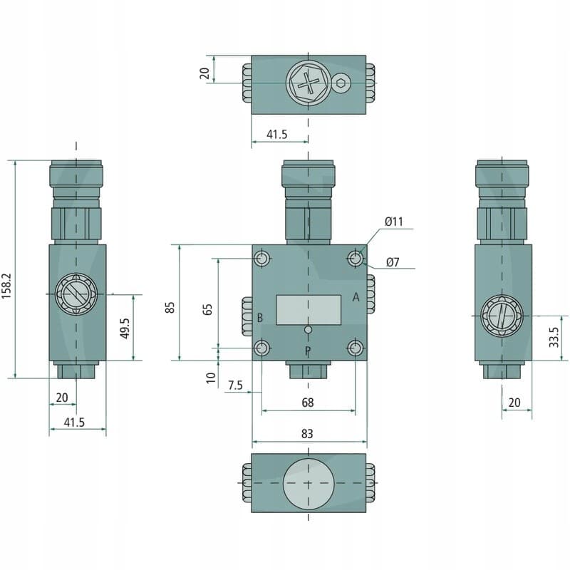 Válvula de control alternativa de 3 vías Granit nuevo 2