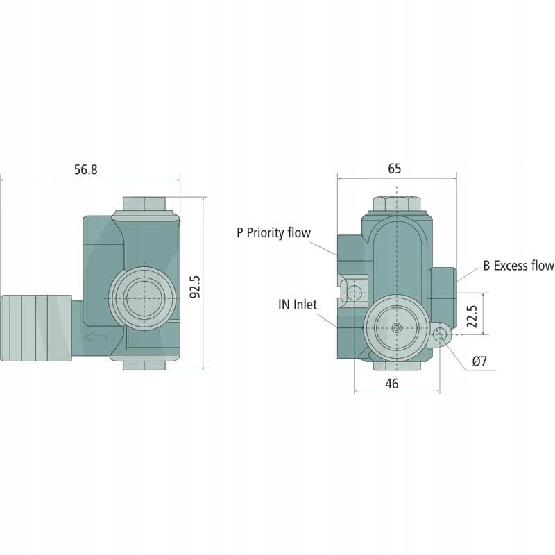 Válvula de Control de Flujo Blb RF40 de 3 Vías nuevo 2
