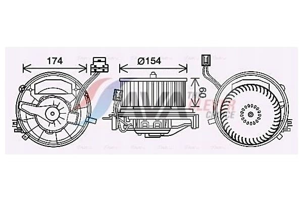 Motor de Ventilador del Calefactor VN8399 nuevo
