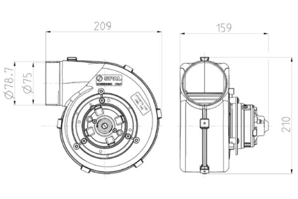 Soplador Individual 12V 001-A46-03D 30000343A usado 2