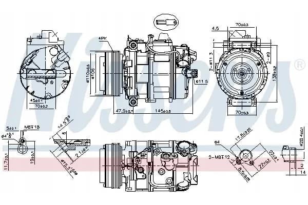 Compresor de aire acondicionado Nissens 890073 nuevo 9